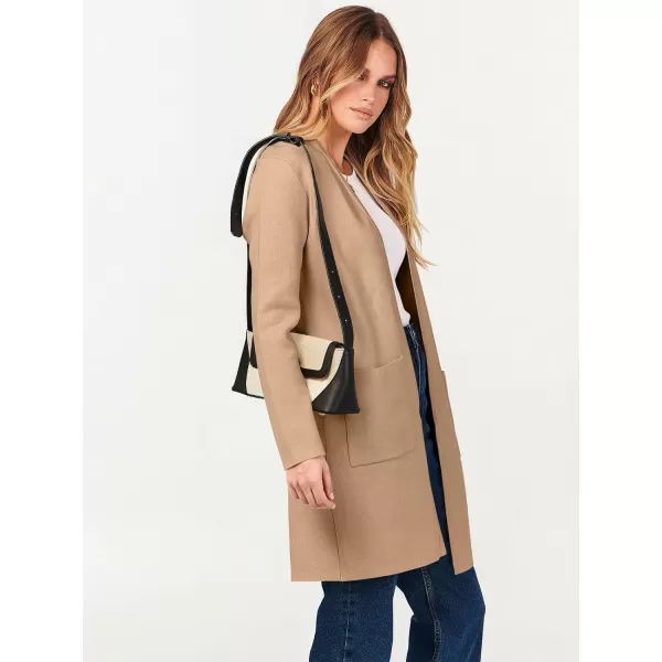 Caracilia Cardigan Sweaters for Women Casual 2023 Fall Winter Fashion Clothes Classy Long Sleeve Open Front Knit Coatigan