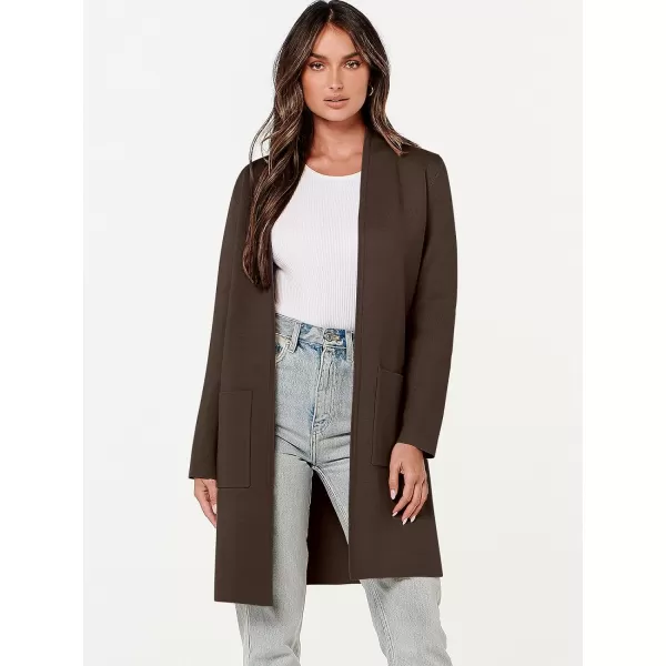 Caracilia Cardigan Sweaters for Women Casual 2023 Fall Winter Fashion Clothes Classy Long Sleeve Open Front Knit Coatigan