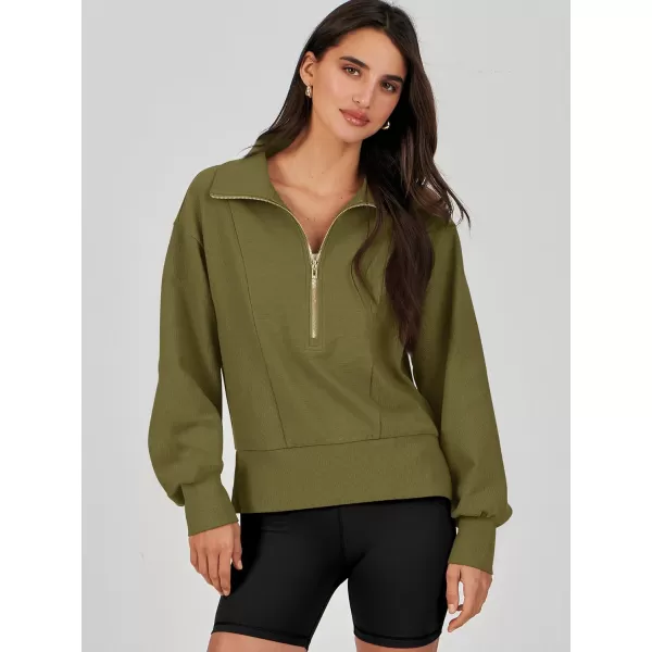 Caracilia Womens Half Zip Pullover Long Sleeve Sweatshirt Cropped Quarter Hoodie Casual 2023 Y2K Clothes Top