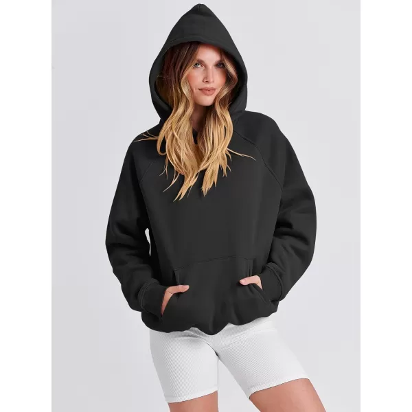 Caracilia Women Hoodies Oversized Sweatshirts Fleece Sweaters Long Sleeve Shirts Cute Loose Y2K Clothes Fall Pullover Top