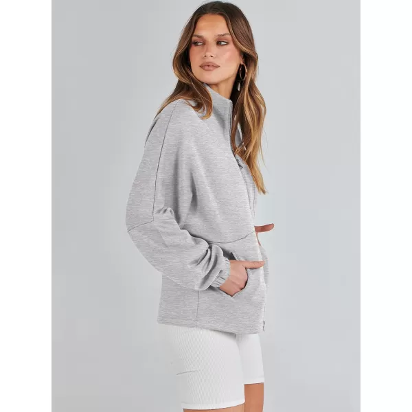 Caracilia Women Oversized Sweatshirt Half Zip Loose fit Long Sleeve Sweater Pullover Top 2023 Fall Casual Jacket Cute Clothes