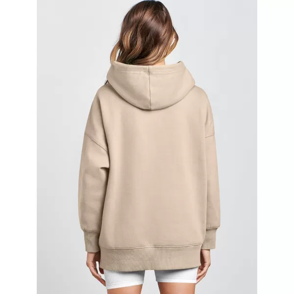 Caracilia Womens Hoodies Oversized Sweatshirt Fleece Drop Shoulder Sweater Long Sleeve Loose Cute Winter Pullover Top Clothes