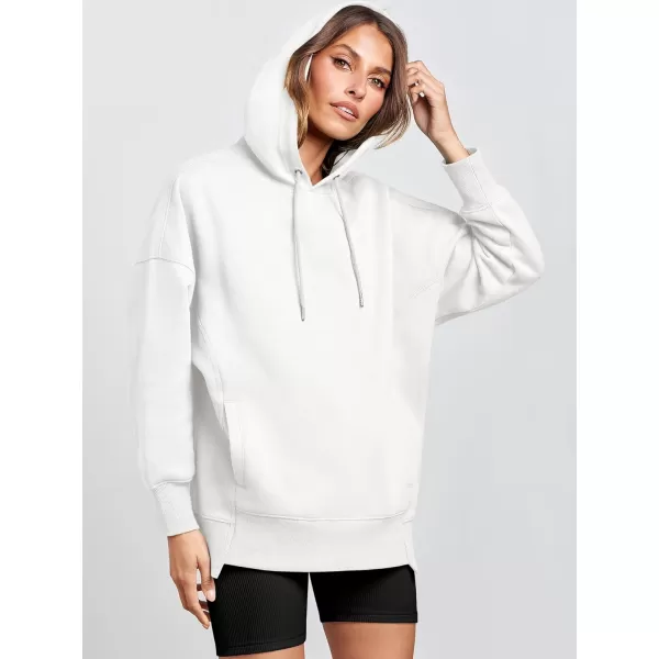 Caracilia Womens Hoodies Oversized Sweatshirt Fleece Drop Shoulder Sweater Long Sleeve Loose Cute Winter Pullover Top Clothes