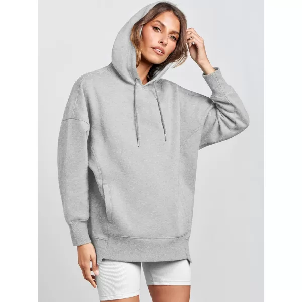 Caracilia Womens Hoodies Oversized Sweatshirt Fleece Drop Shoulder Sweater Long Sleeve Loose Cute Winter Pullover Top Clothes