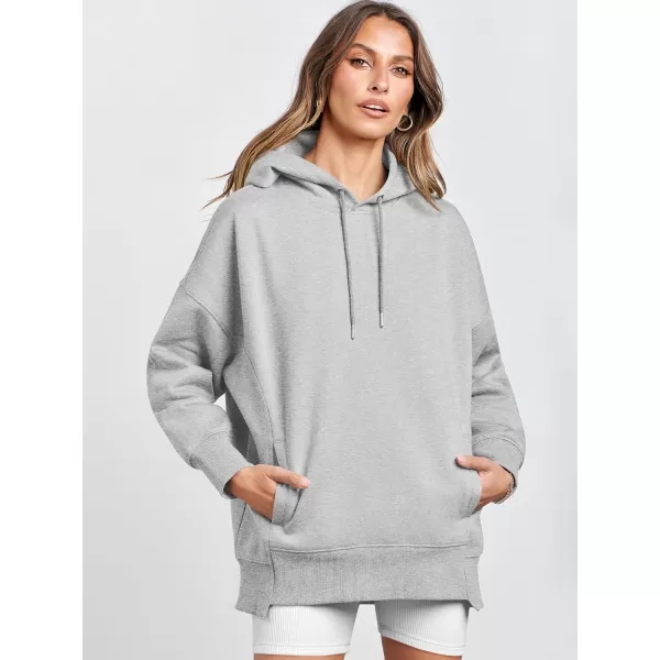 Caracilia Womens Hoodies Oversized Sweatshirt Fleece Drop Shoulder Sweater Long Sleeve Loose Cute Winter Pullover Top Clothes