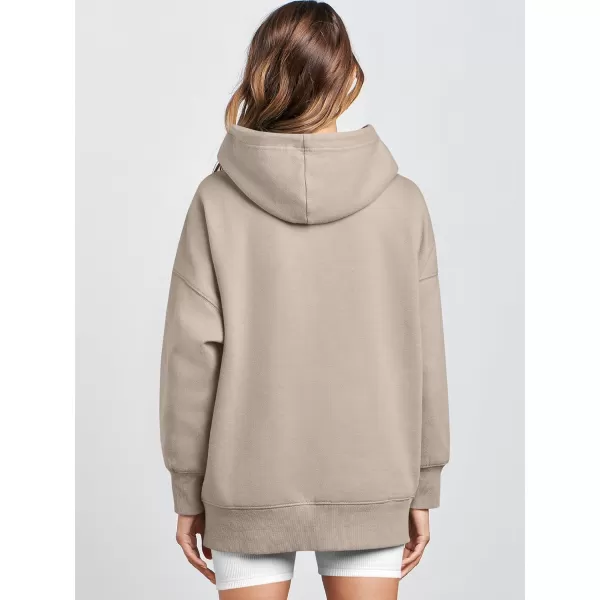 Caracilia Womens Hoodies Oversized Sweatshirt Fleece Drop Shoulder Sweater Long Sleeve Loose Cute Winter Pullover Top Clothes