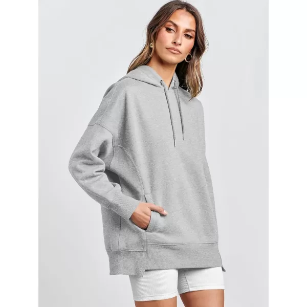 Caracilia Womens Hoodies Oversized Sweatshirt Fleece Drop Shoulder Sweater Long Sleeve Loose Cute Winter Pullover Top Clothes