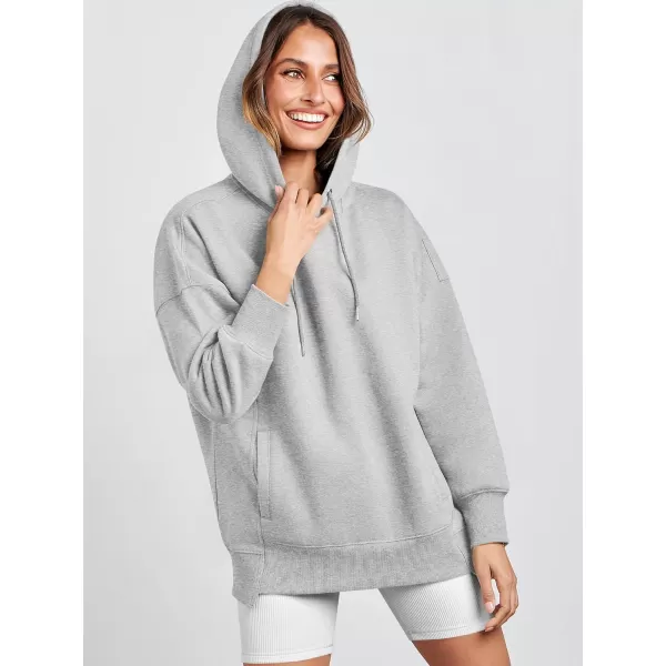 Caracilia Womens Hoodies Oversized Sweatshirt Fleece Drop Shoulder Sweater Long Sleeve Loose Cute Winter Pullover Top Clothes