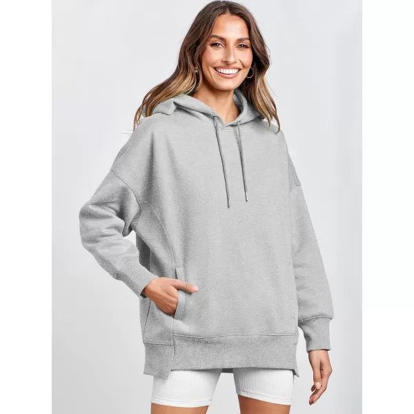Caracilia Womens Hoodies Oversized Sweatshirt Fleece Drop Shoulder Sweater Long Sleeve Loose Cute Winter Pullover Top Clothes