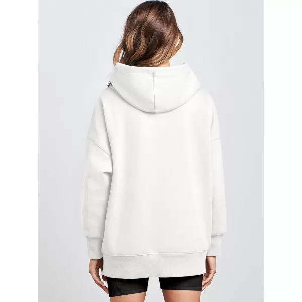 Caracilia Womens Hoodies Oversized Sweatshirt Fleece Drop Shoulder Sweater Long Sleeve Loose Cute Winter Pullover Top Clothes