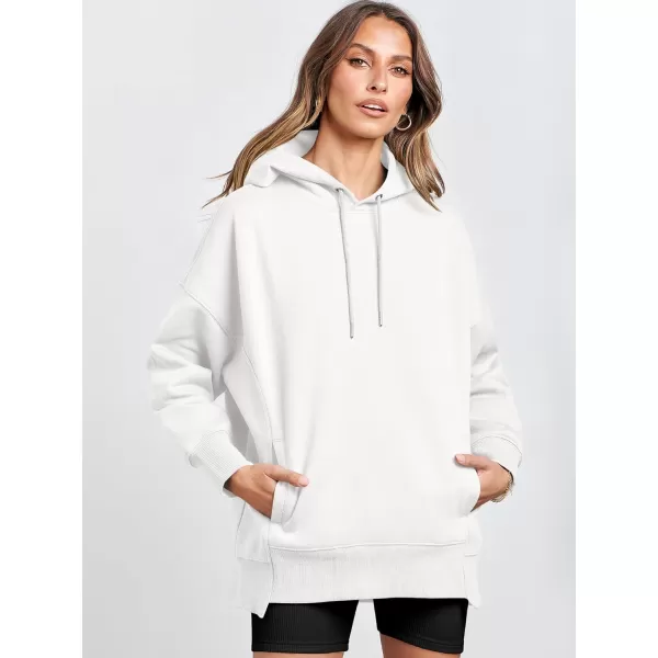 Caracilia Womens Hoodies Oversized Sweatshirt Fleece Drop Shoulder Sweater Long Sleeve Loose Cute Winter Pullover Top Clothes