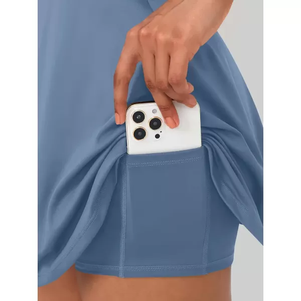 Caracilia Womens Summer Tennis Mini Dress Built-in Shorts Beach Vacation Athletic Golf Sundresses with Pockets