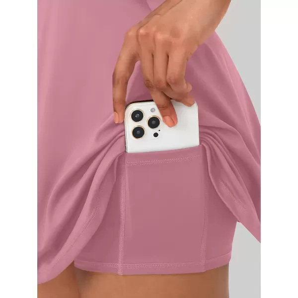 Caracilia Womens Summer Tennis Mini Dress Built-in Shorts Beach Vacation Athletic Golf Sundresses with Pockets