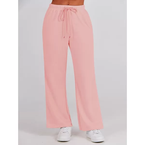Caracilia Women's Two Piece Outfits Matching Sets Long Sleeve Pullover Tops and Wide Leg Pants Tracksuit Lounge Sets