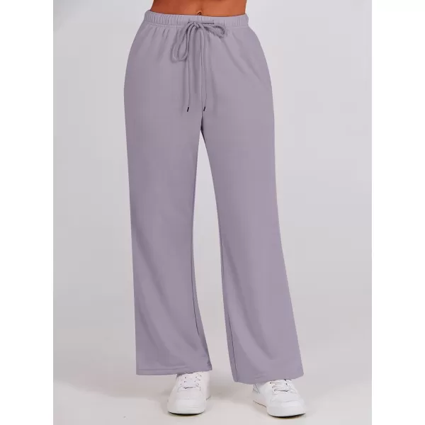 Caracilia Women's Two Piece Outfits Matching Sets Long Sleeve Pullover Tops and Wide Leg Pants Tracksuit Lounge Sets