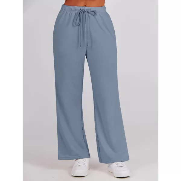 Caracilia Women's Two Piece Outfits Matching Sets Long Sleeve Pullover Tops and Wide Leg Pants Tracksuit Lounge Sets