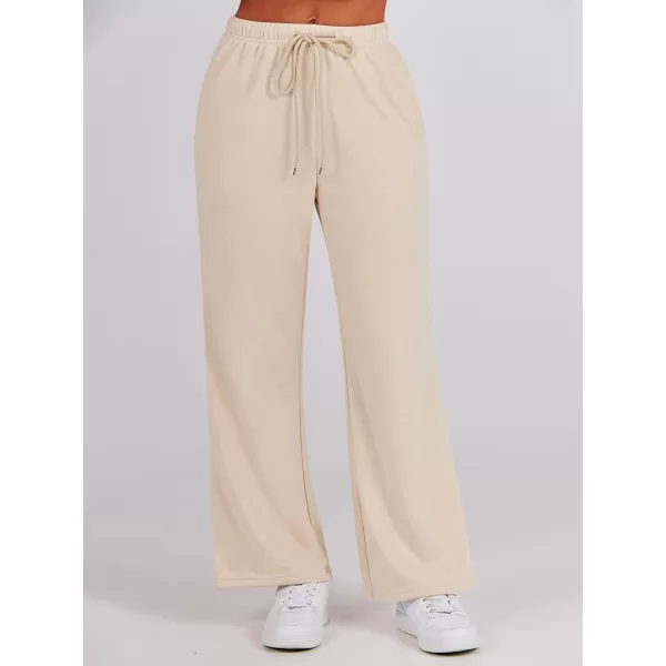 Caracilia Women's Two Piece Outfits Matching Sets Long Sleeve Pullover Tops and Wide Leg Pants Tracksuit Lounge Sets