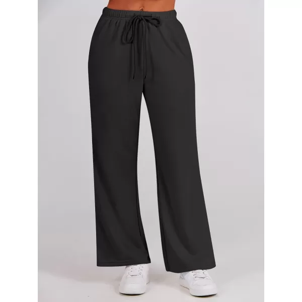 Caracilia Women's Two Piece Outfits Matching Sets Long Sleeve Pullover Tops and Wide Leg Pants Tracksuit Lounge Sets