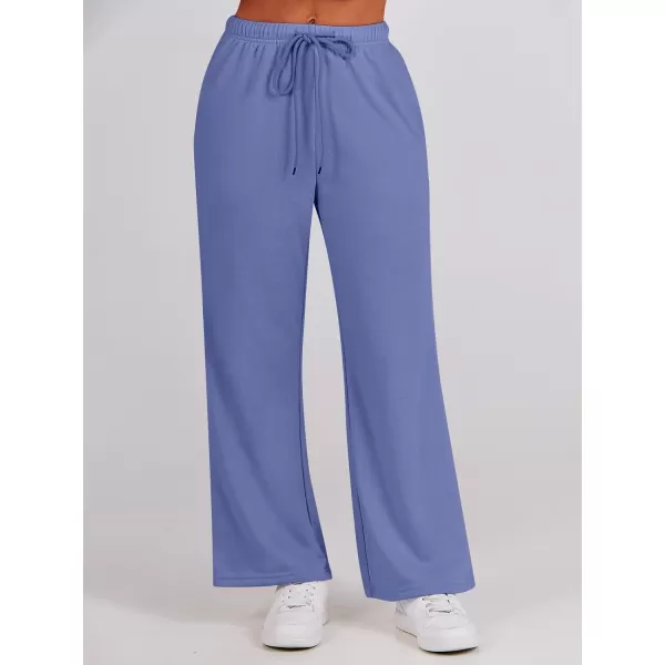 Caracilia Women's Two Piece Outfits Matching Sets Long Sleeve Pullover Tops and Wide Leg Pants Tracksuit Lounge Sets