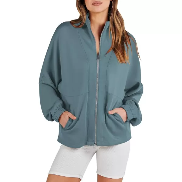 Caracilia Women Oversized Sweatshirt Half Zip Loose fit Long Sleeve Sweater Pullover Top 2023 Fall Casual Jacket Cute Clothes