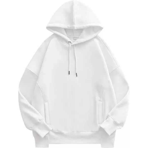 Caracilia Womens Hoodies Oversized Sweatshirt Fleece Drop Shoulder Sweater Long Sleeve Loose Cute Winter Pullover Top Clothes