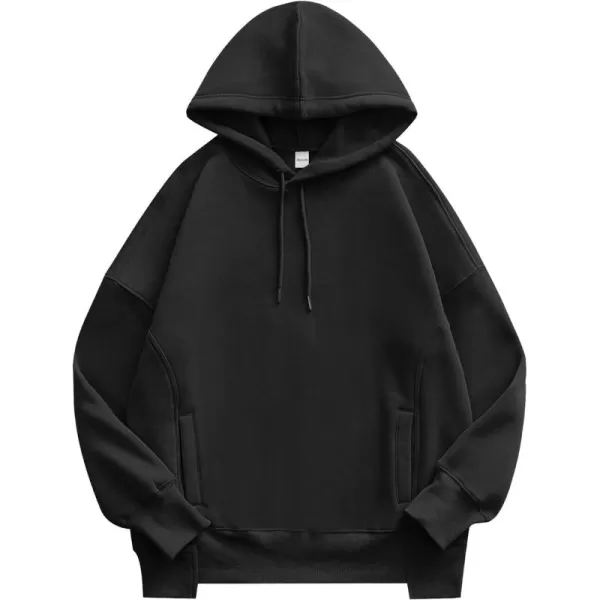 Caracilia Womens Hoodies Oversized Sweatshirt Fleece Drop Shoulder Sweater Long Sleeve Loose Cute Winter Pullover Top Clothes