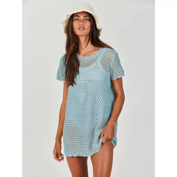 Caracilia Women Swimsuit Coverup Crochet Bathing Suit Cover Ups for Swimwear Swim 2024 Summer Bikini Beachwear Beach Dress