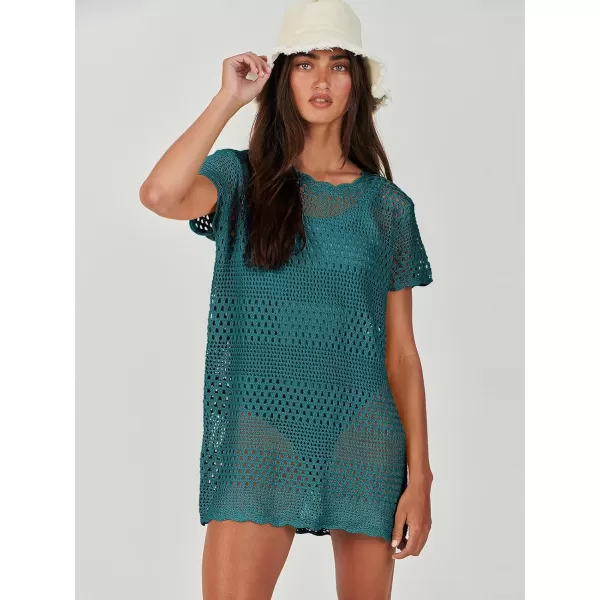 Caracilia Women Swimsuit Coverup Crochet Bathing Suit Cover Ups for Swimwear Swim 2024 Summer Bikini Beachwear Beach Dress