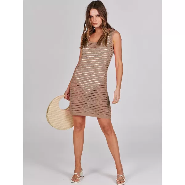 Caracilia Women Swimsuit Coverup Crochet Bathing Suit Cover Ups for Swimwear Swim 2024 Summer Bikini Beachwear Beach Dress