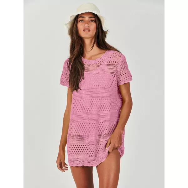 Caracilia Women Swimsuit Coverup Crochet Bathing Suit Cover Ups for Swimwear Swim 2024 Summer Bikini Beachwear Beach Dress