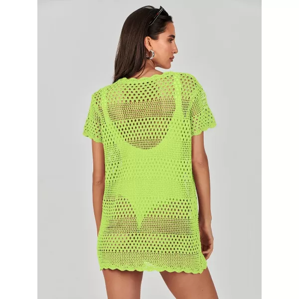 Caracilia Women Swimsuit Coverup Crochet Bathing Suit Cover Ups for Swimwear Swim 2024 Summer Bikini Beachwear Beach Dress