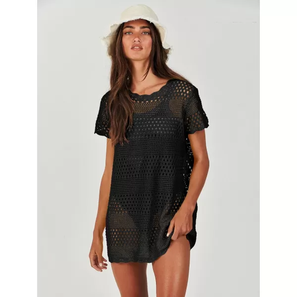 Caracilia Women Swimsuit Coverup Crochet Bathing Suit Cover Ups for Swimwear Swim 2024 Summer Bikini Beachwear Beach Dress