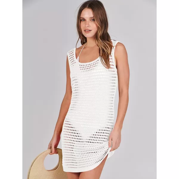 Caracilia Women Swimsuit Coverup Crochet Bathing Suit Cover Ups for Swimwear Swim 2024 Summer Bikini Beachwear Beach Dress