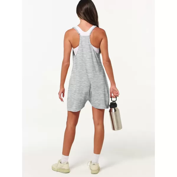 Caracilia Women's Summer Casual Rompers Sleeveless Loose Spaghetti Strap Short Jumpsuits Overalls Trendy Outfits With Pockets