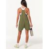 imageCaracilia Romper for Women Summer Casual Sleeveless Loose Overall Spaghetti Strap Shorts Jumpsuit 2025 Beach Vacation OutfitsArmy Green