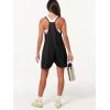 imageCaracilia Romper for Women Summer Casual Sleeveless Loose Overall Spaghetti Strap Shorts Jumpsuit 2025 Beach Vacation OutfitsBlack