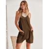 imageCaracilia Romper for Women Summer Casual Sleeveless Loose Overall Spaghetti Strap Shorts Jumpsuit 2025 Beach Vacation OutfitsCoffee