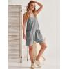 imageCaracilia Romper for Women Summer Casual Sleeveless Loose Overall Spaghetti Strap Shorts Jumpsuit 2025 Beach Vacation OutfitsDeep Grey