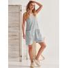 imageCaracilia Romper for Women Summer Casual Sleeveless Loose Overall Spaghetti Strap Shorts Jumpsuit 2025 Beach Vacation OutfitsGray