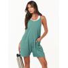 imageCaracilia Romper for Women Summer Casual Sleeveless Loose Overall Spaghetti Strap Shorts Jumpsuit 2025 Beach Vacation OutfitsLake