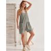 imageCaracilia Romper for Women Summer Casual Sleeveless Loose Overall Spaghetti Strap Shorts Jumpsuit 2025 Beach Vacation OutfitsLight Grey