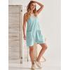 imageCaracilia Romper for Women Summer Casual Sleeveless Loose Overall Spaghetti Strap Shorts Jumpsuit 2025 Beach Vacation OutfitsMint Green