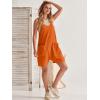 imageCaracilia Romper for Women Summer Casual Sleeveless Loose Overall Spaghetti Strap Shorts Jumpsuit 2025 Beach Vacation OutfitsOrange