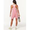 imageCaracilia Romper for Women Summer Casual Sleeveless Loose Overall Spaghetti Strap Shorts Jumpsuit 2025 Beach Vacation OutfitsPink