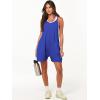imageCaracilia Romper for Women Summer Casual Sleeveless Loose Overall Spaghetti Strap Shorts Jumpsuit 2025 Beach Vacation OutfitsRoyal Blue