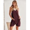 imageCaracilia Romper for Women Summer Casual Sleeveless Loose Overall Spaghetti Strap Shorts Jumpsuit 2025 Beach Vacation OutfitsWine Red