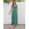 imageCaracilia Womens Jumpsuit Sleeveless Casual Dressy Smocked Wide Leg Rompers Summer Vacation Jumpers with Pockets 2025 OutfitsGreen Floral