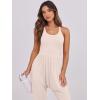imageCaracilia Women Jumpsuits 2025 Summer Sleeveless Backless Tank Top Rompers Yoga Gym Workout Jumper One Piece OutfitsBeige