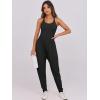 imageCaracilia Women Jumpsuits 2025 Summer Sleeveless Backless Tank Top Rompers Yoga Gym Workout Jumper One Piece OutfitsBlack
