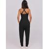 imageCaracilia Women Jumpsuits 2025 Summer Sleeveless Backless Tank Top Rompers Yoga Gym Workout Jumper One Piece OutfitsBlack